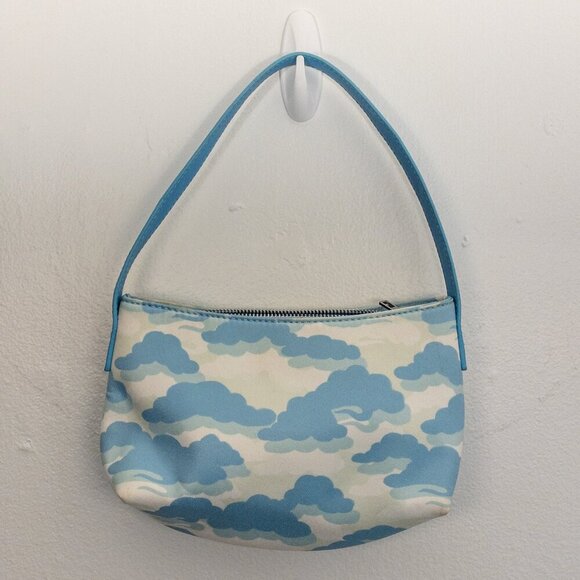 Labelrail x Francesca Perks Cloud Print Blue & White Shoulder Bag Purse - Picture 1 of 5